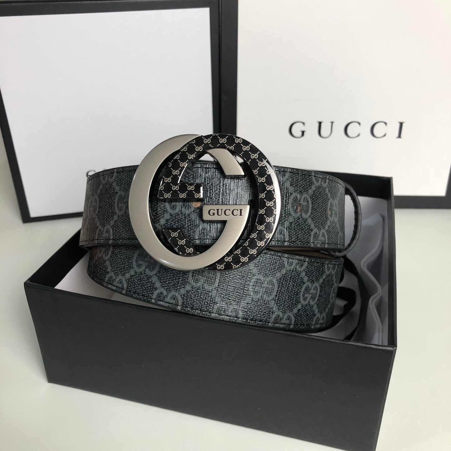 3 Colors printed letter leather belt