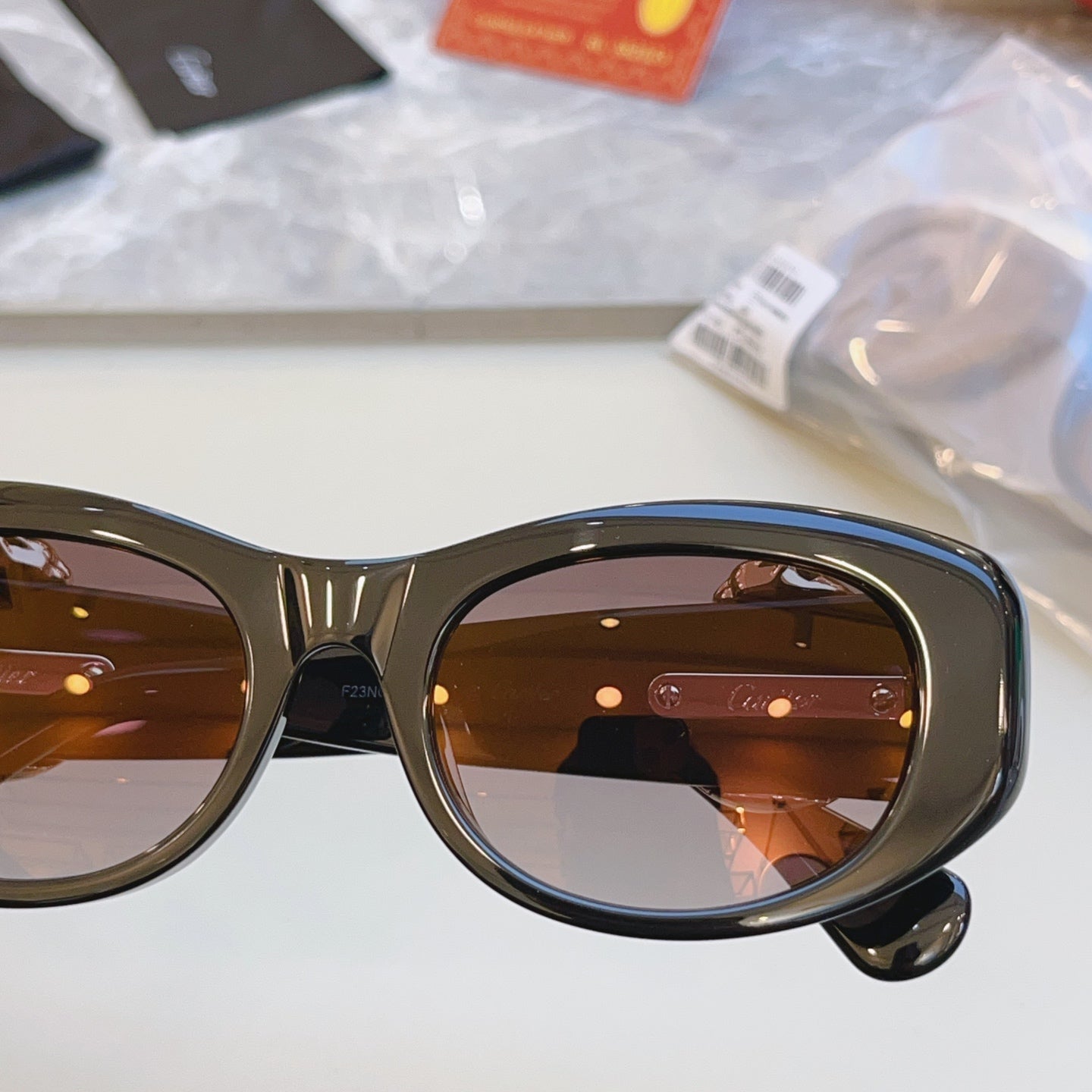 High end leopard print large frame sunglasses