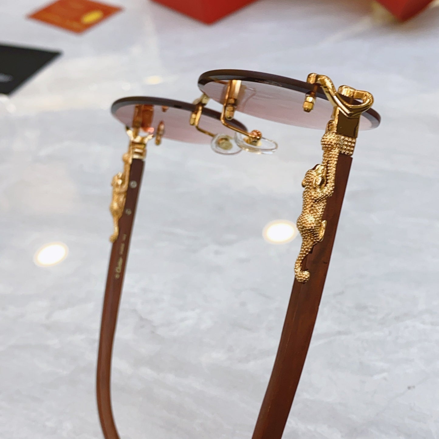 High end classic leopard circular cut sunglasses