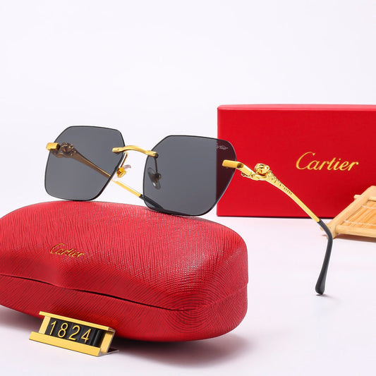 Leopard Head Metal Mirror Legs 5-Color Fashion Sunglasses 1824