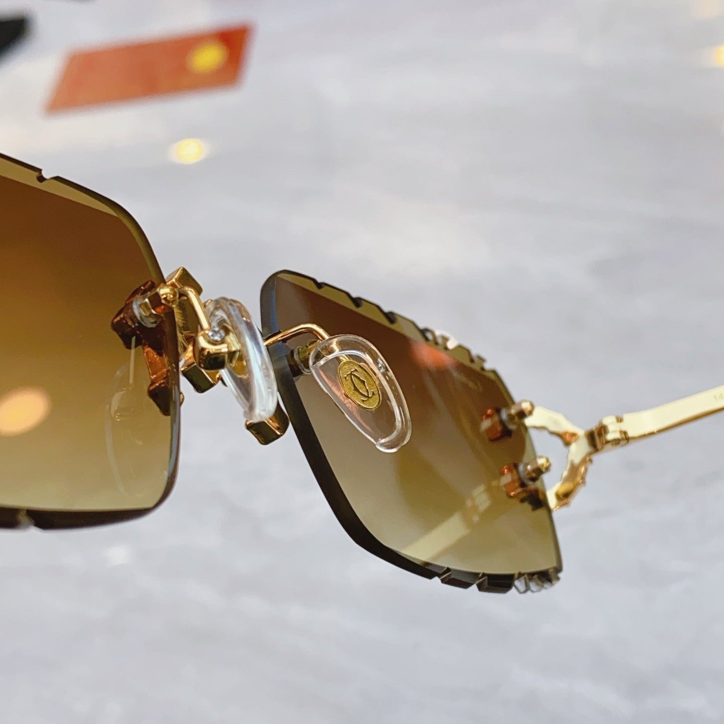 High end diamond precision cut sunglasses