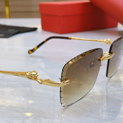 Precision cutting classic leopard high-end sunglasses