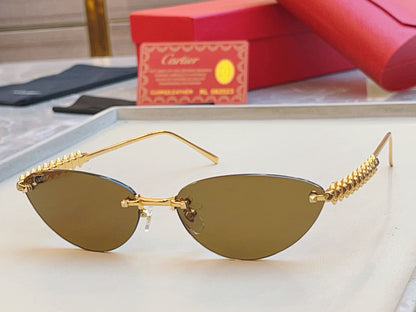 High end serrated triangle sunglasses