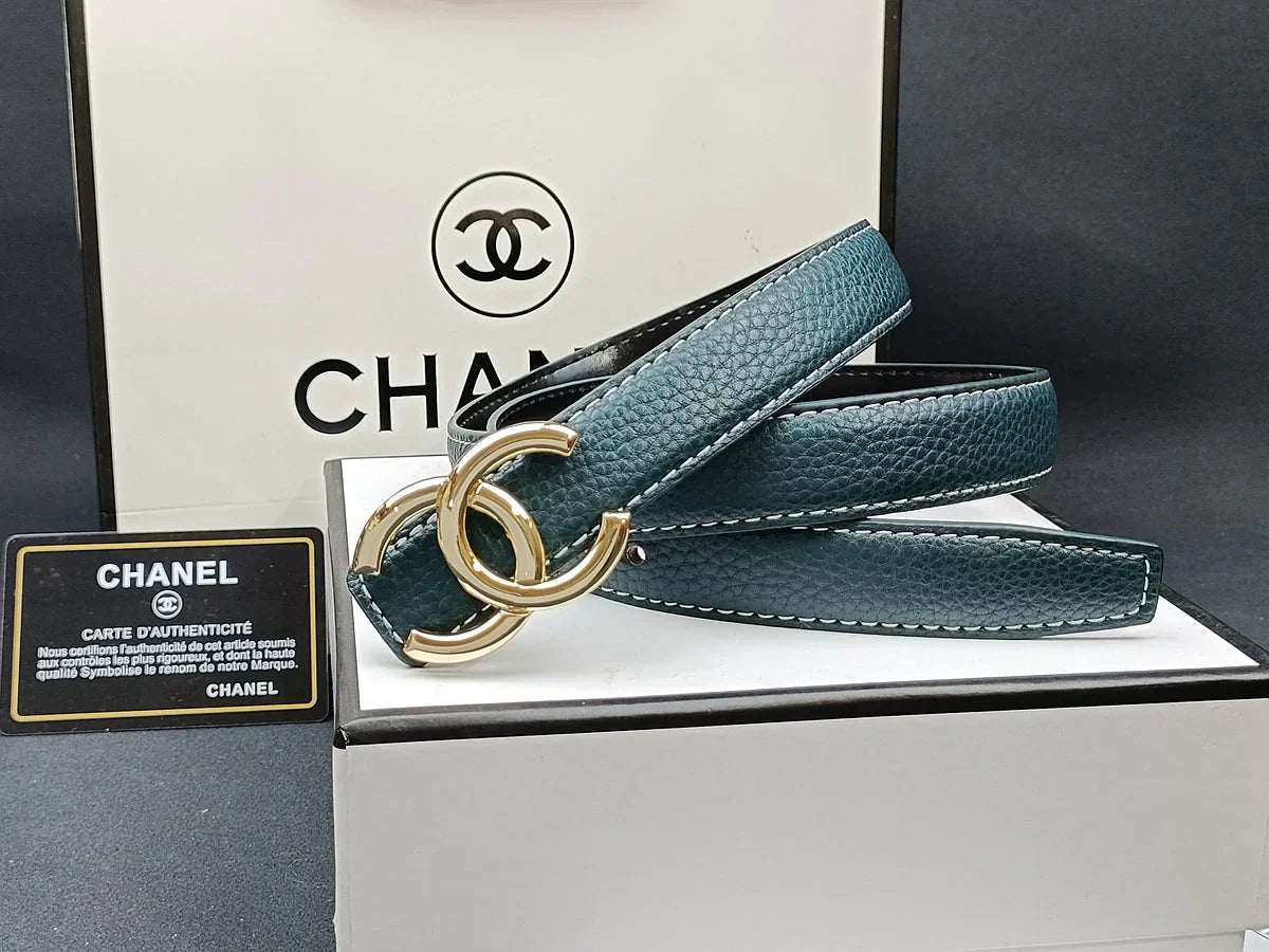 8 Colors double C multi-color lychee leather belt