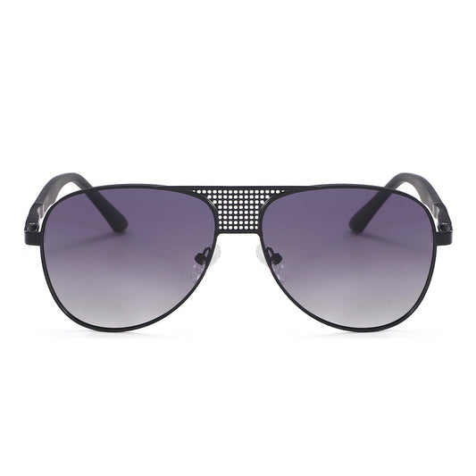 Silver and Lavender Gradient Aviator Sunglasses