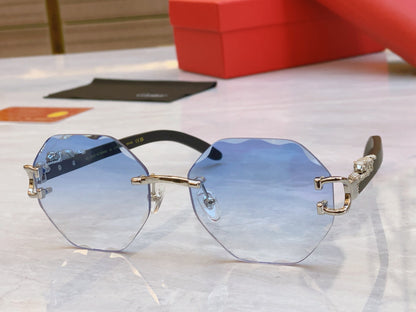 Creative Wave Cutting High End Sunglasses