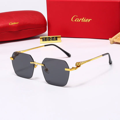 Leopard Head Metal Mirror Legs 5-Color Fashion Sunglasses 1824