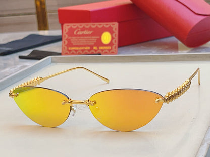 High end serrated triangle sunglasses