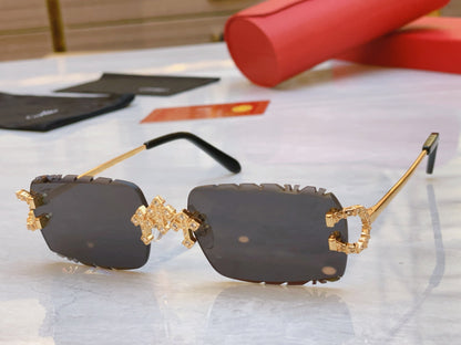 High end diamond precision cut sunglasses