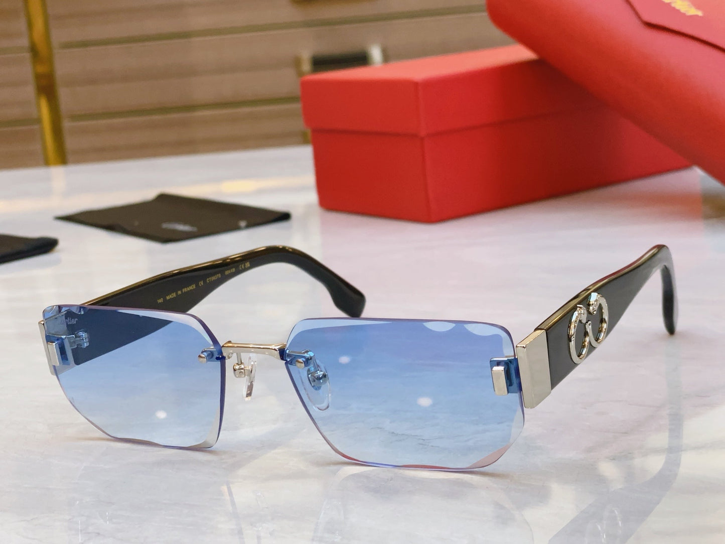 High-end Frameless design precision cutting sunglasses
