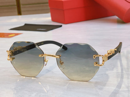 Creative Wave Cutting High End Sunglasses