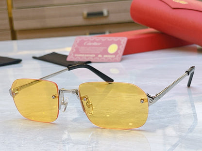 High end classic frameless design sunglasses