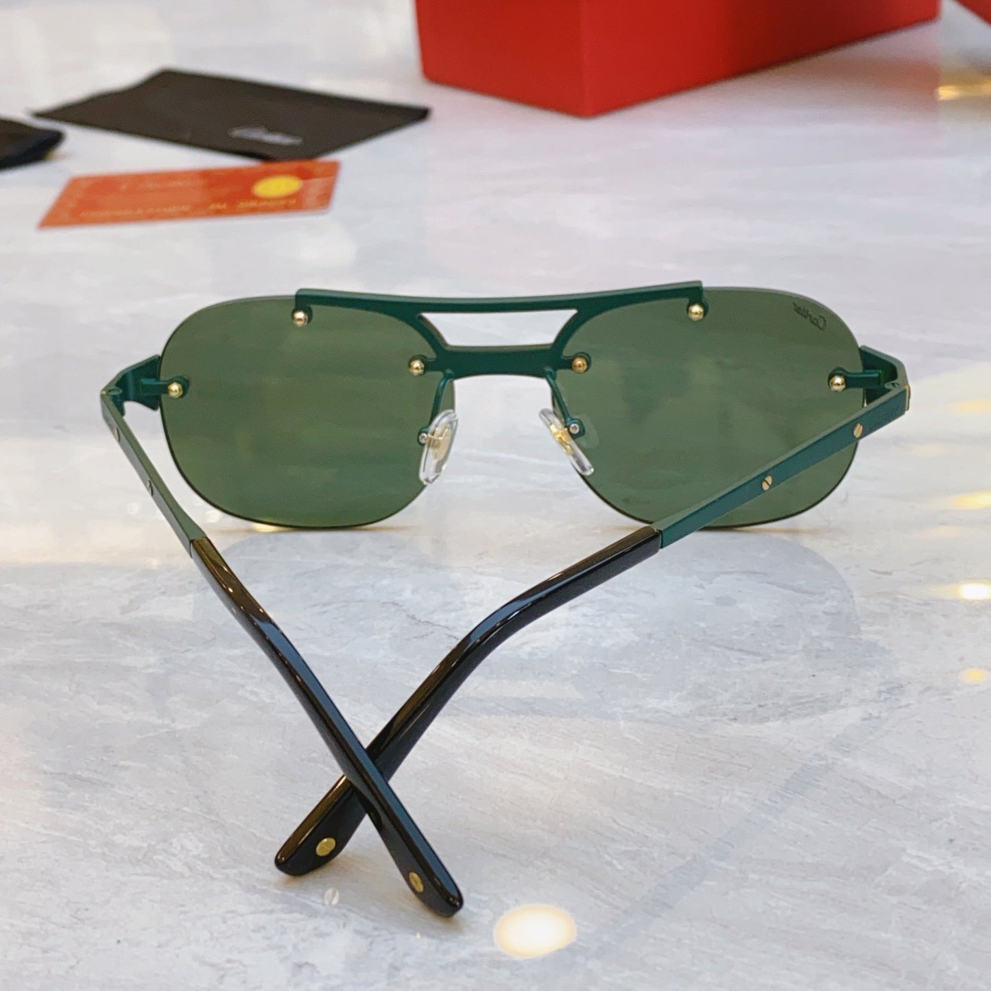 High end double bracket sunglasses