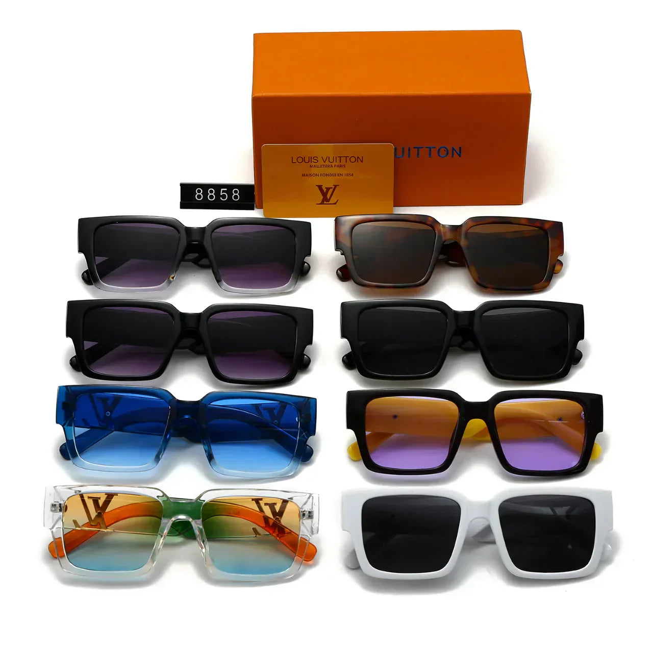 New Square Gradient Sunglasses 8858