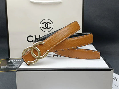 8 Colors double C multi-color lychee leather belt