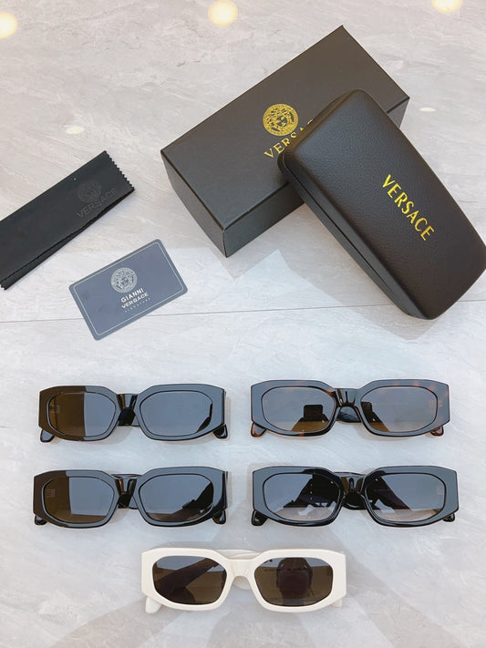High end classic rectangular frame sunglasses