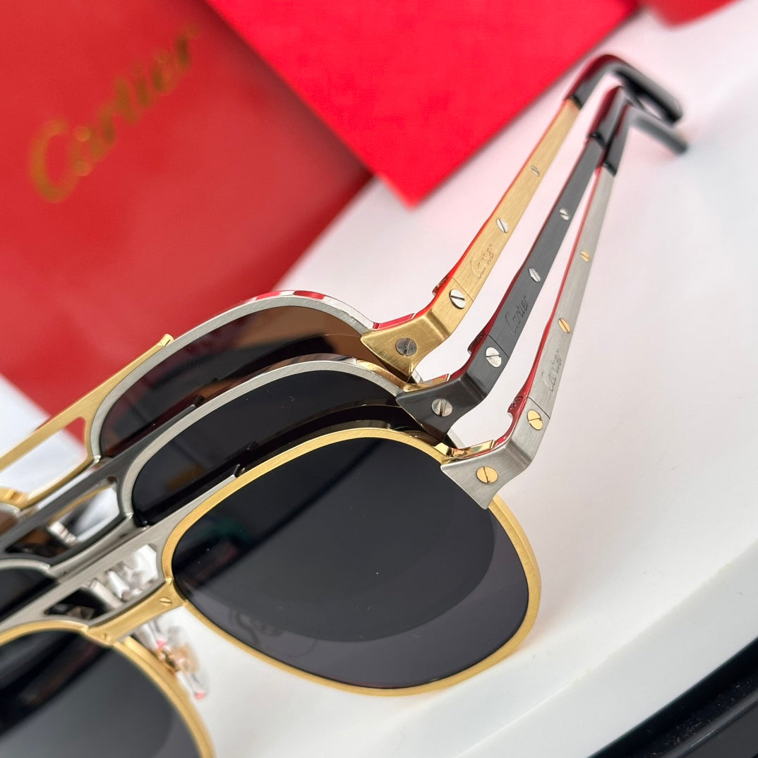 High end double bracket splicing sunglasses