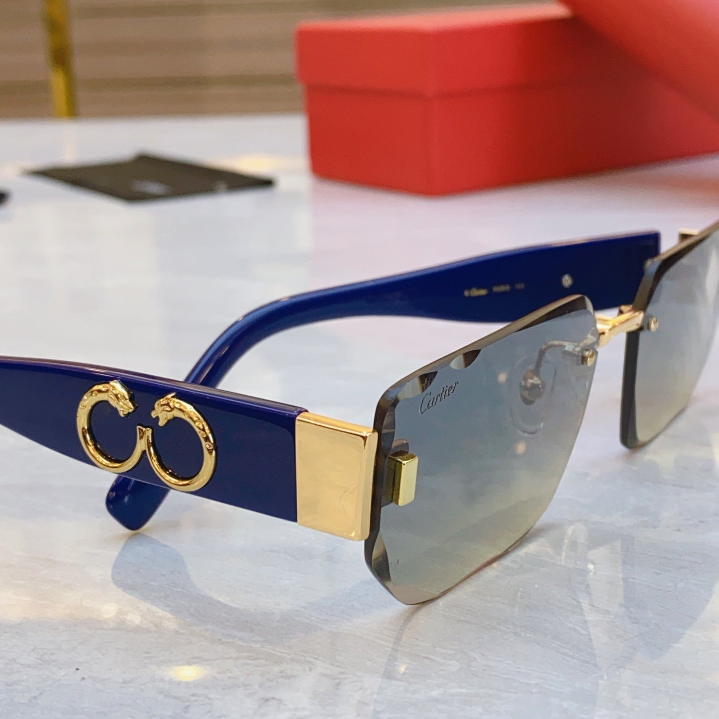 High-end Frameless design precision cutting sunglasses