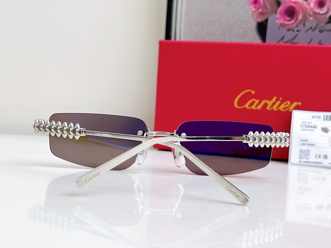 High-end inner electroplated blue film sunglasses