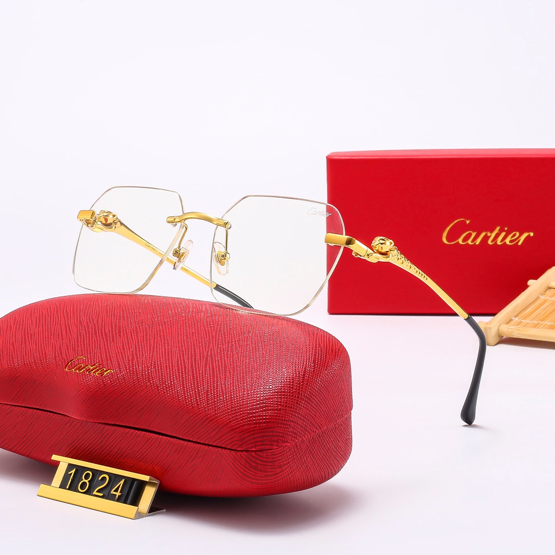 Leopard Head Metal Mirror Legs 5-Color Fashion Sunglasses 1824