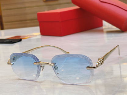 High end unique cut corrugated sunglasses