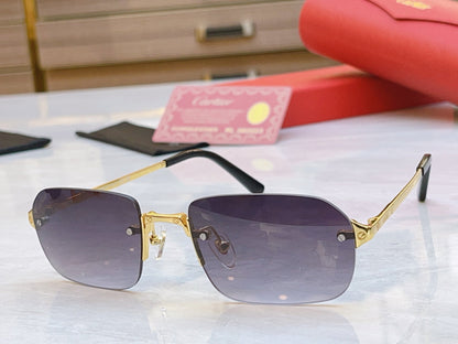 High end classic frameless design sunglasses