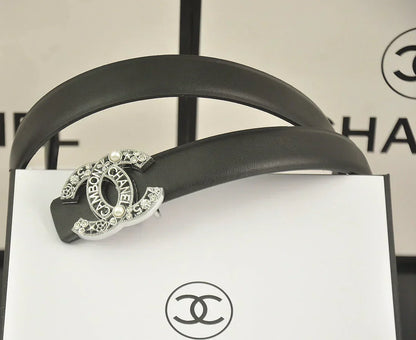 6 color rhinestone pearl letter belt