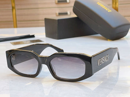 High end classic rectangular frame sunglasses