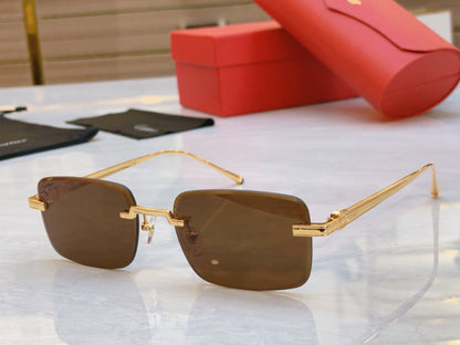 High end minimalist square sunglasses