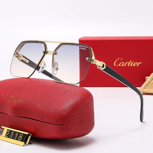 Frameless leopard sunglasses 2115