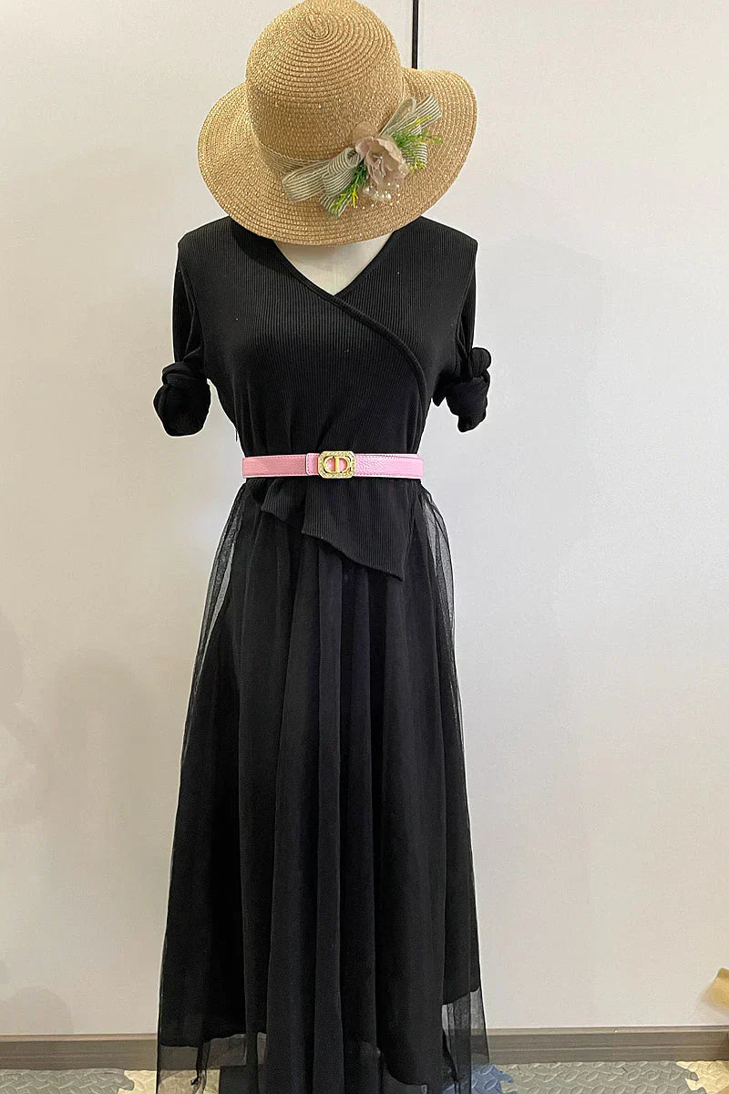 6 Colors rhinestone CD lychee pattern double-sided belt