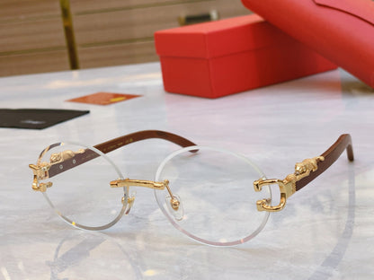 High end classic leopard circular cut sunglasses