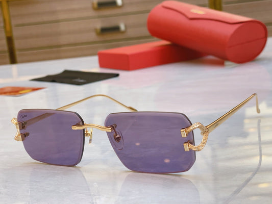 High end diamond inlaid elegant sunglasses