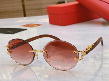 High end classic leopard circular cut sunglasses