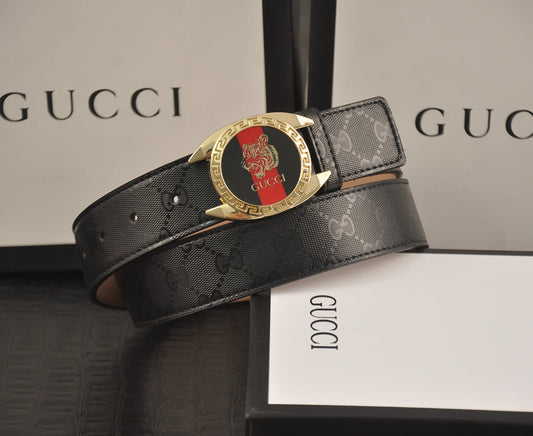 2 Colors printed letter leather belt