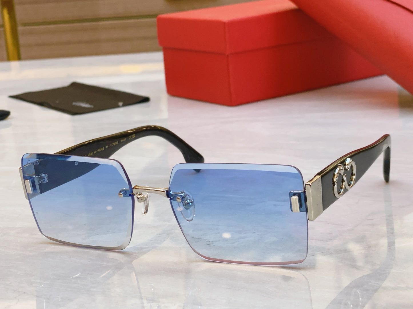 Frameless design precision cutting high-end sunglasses