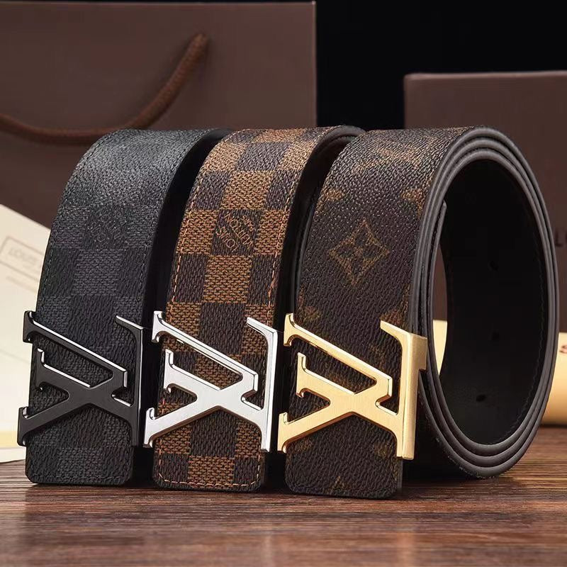 3 Colors printed letter leather belt