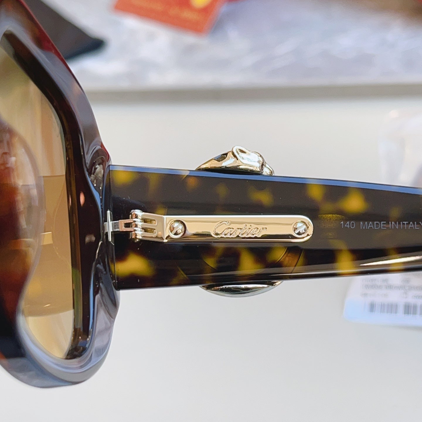 High end leopard print large frame sunglasses