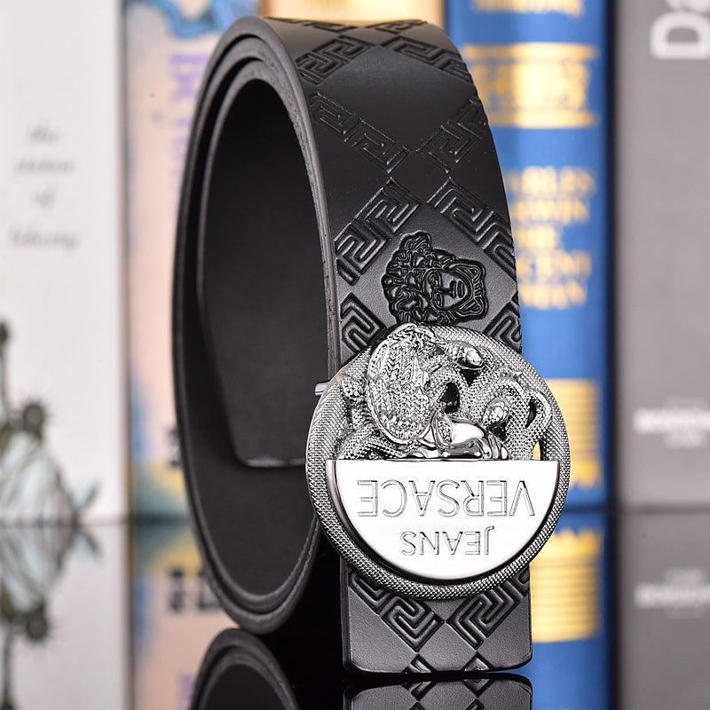 2 Colors printed letter leather belt