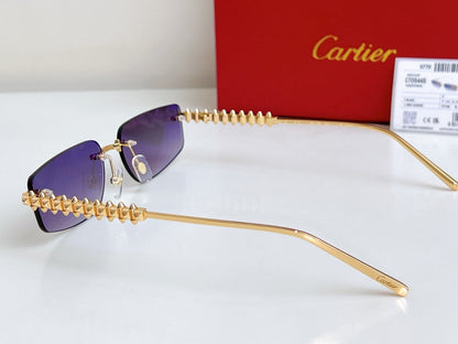 High-end inner electroplated blue film sunglasses