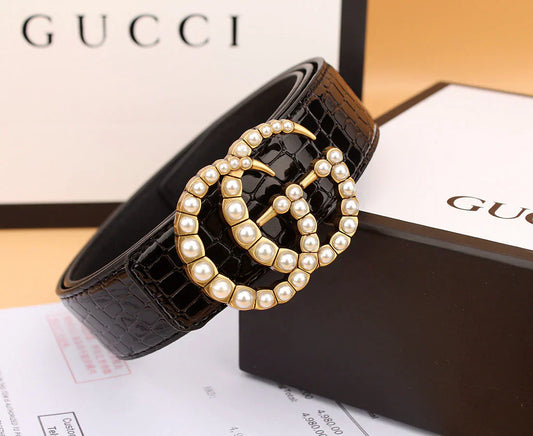 2 styles of double G pearl belt
