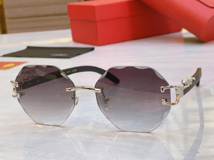 Creative Wave Cutting High End Sunglasses