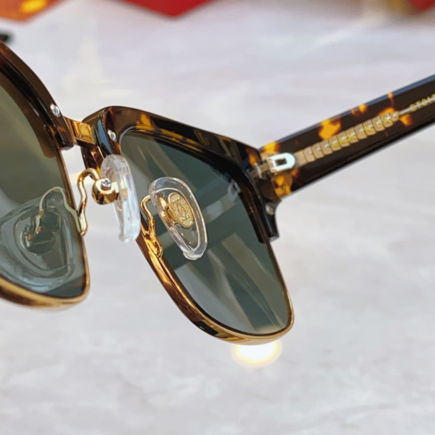 High end half frame design leopard print sunglasses