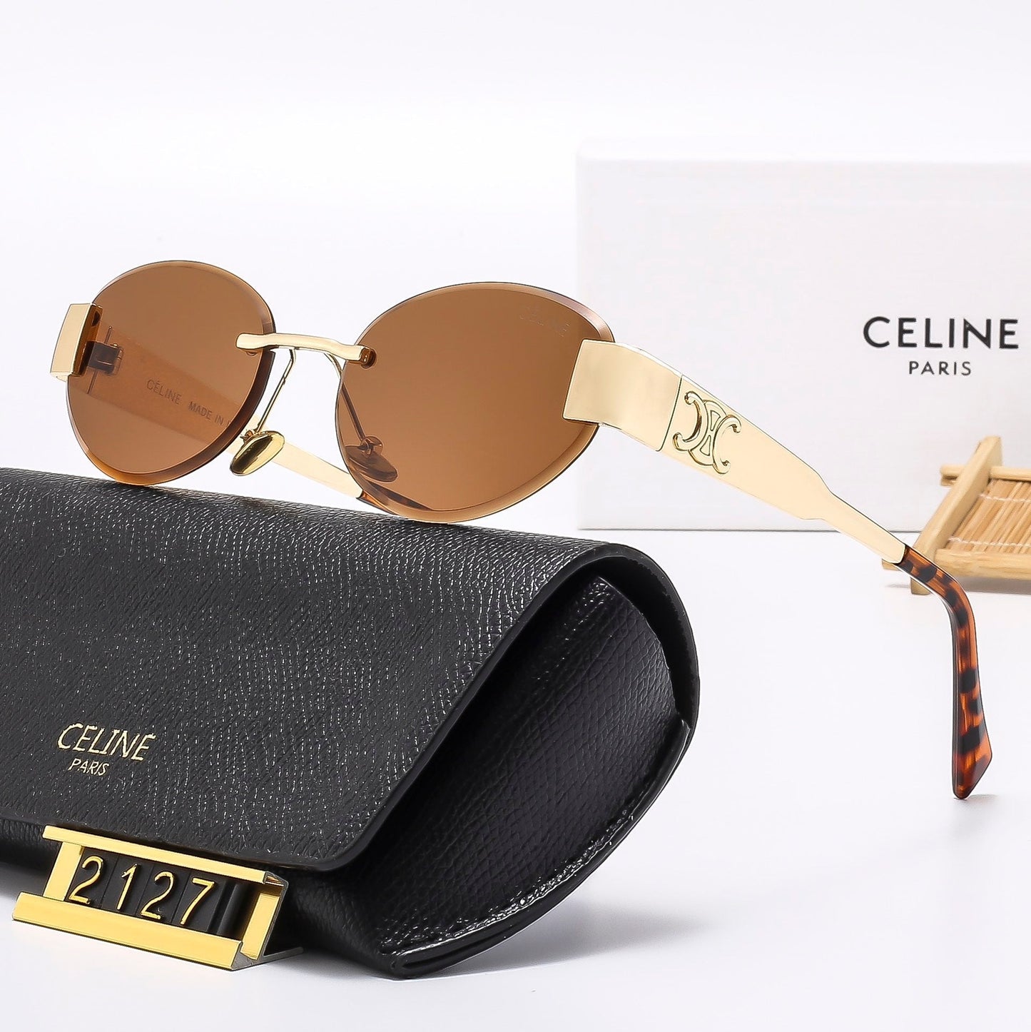 Oval-frametone METAL SUNGLASSES