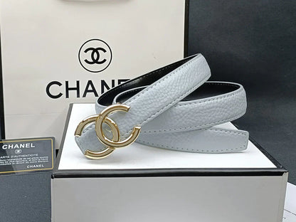 8 Colors double C multi-color lychee leather belt