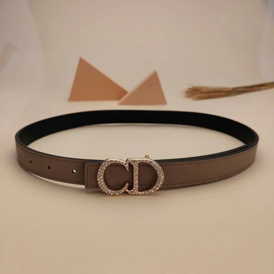 7 Colors Fashion Pearl Alphabet Ladies Leather Belt
