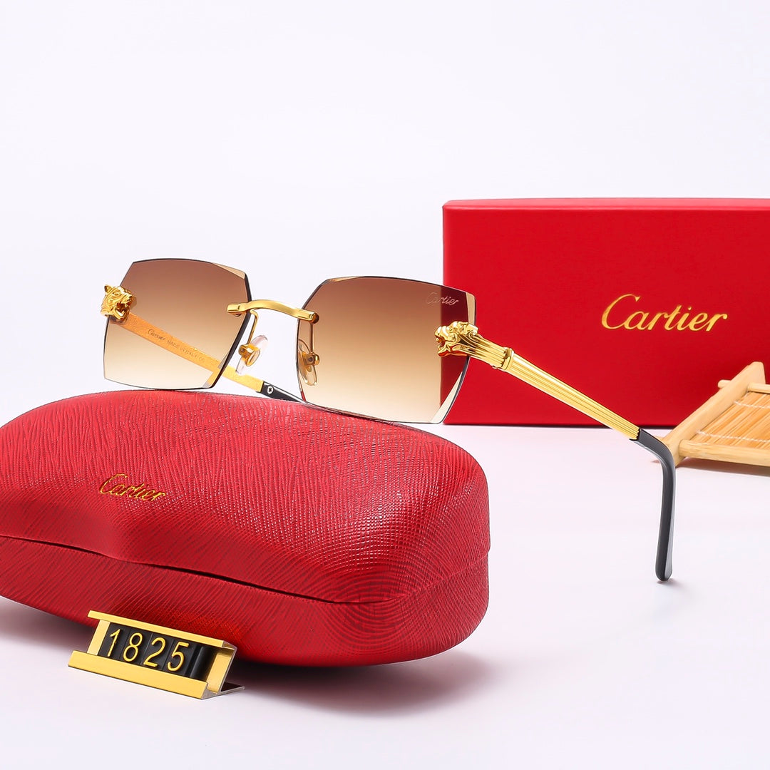 Leopard Head Metal Mirror Legs 5-Color Fashion Sunglasses 1825