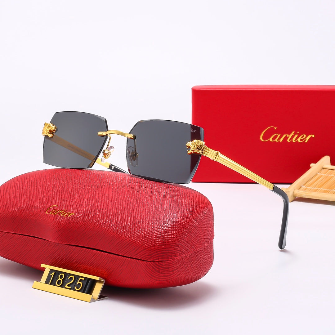 Leopard Head Metal Mirror Legs 5-Color Fashion Sunglasses 1825