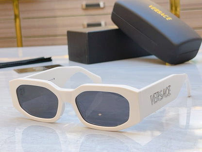 High end classic rectangular frame sunglasses