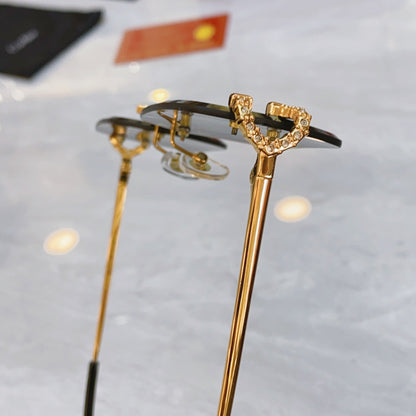 High end diamond inlaid sunglasses